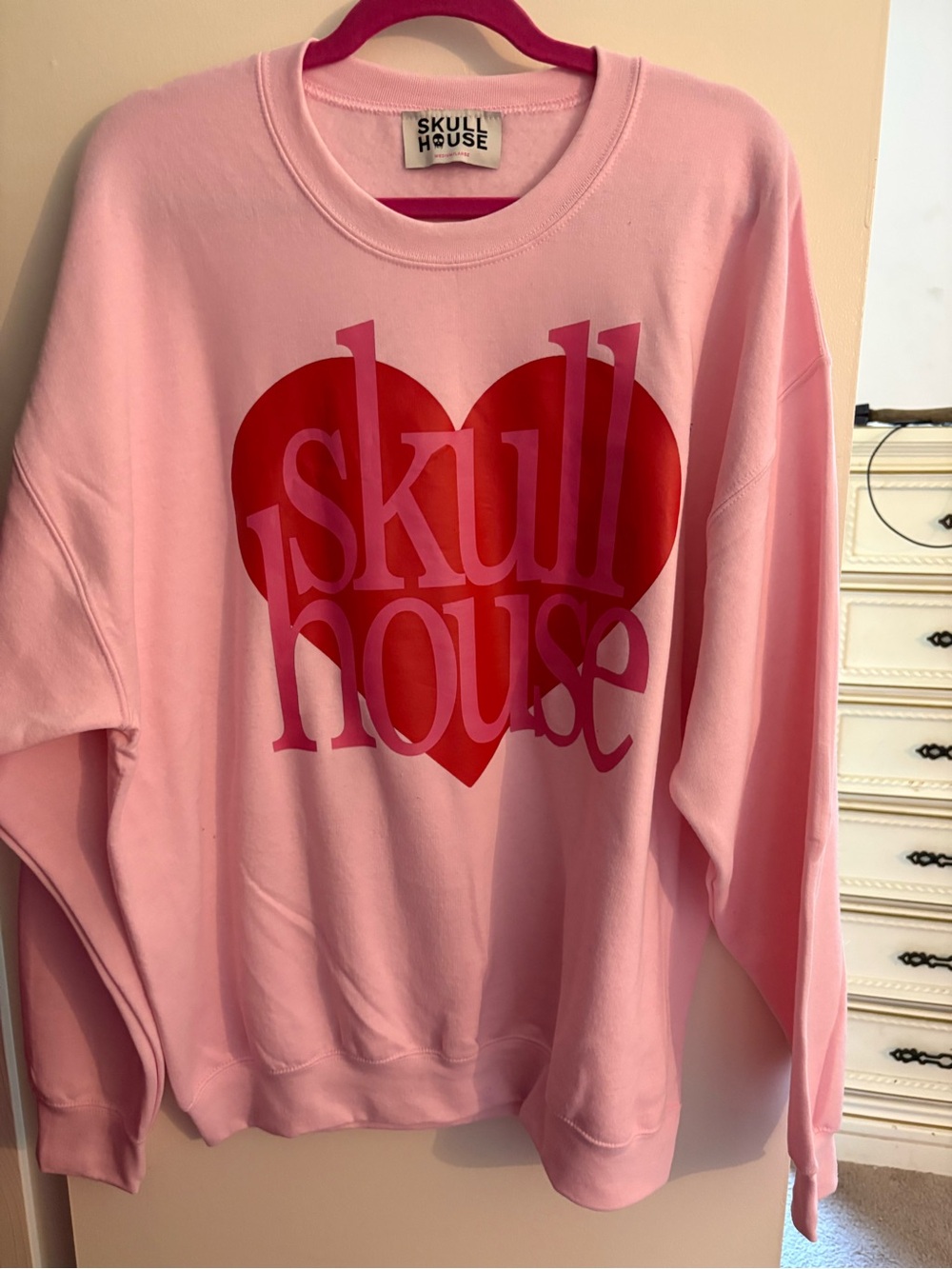 Pink Graphic Heart Sweatshirt
